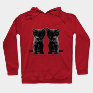 black cat- two black cats Hoodie